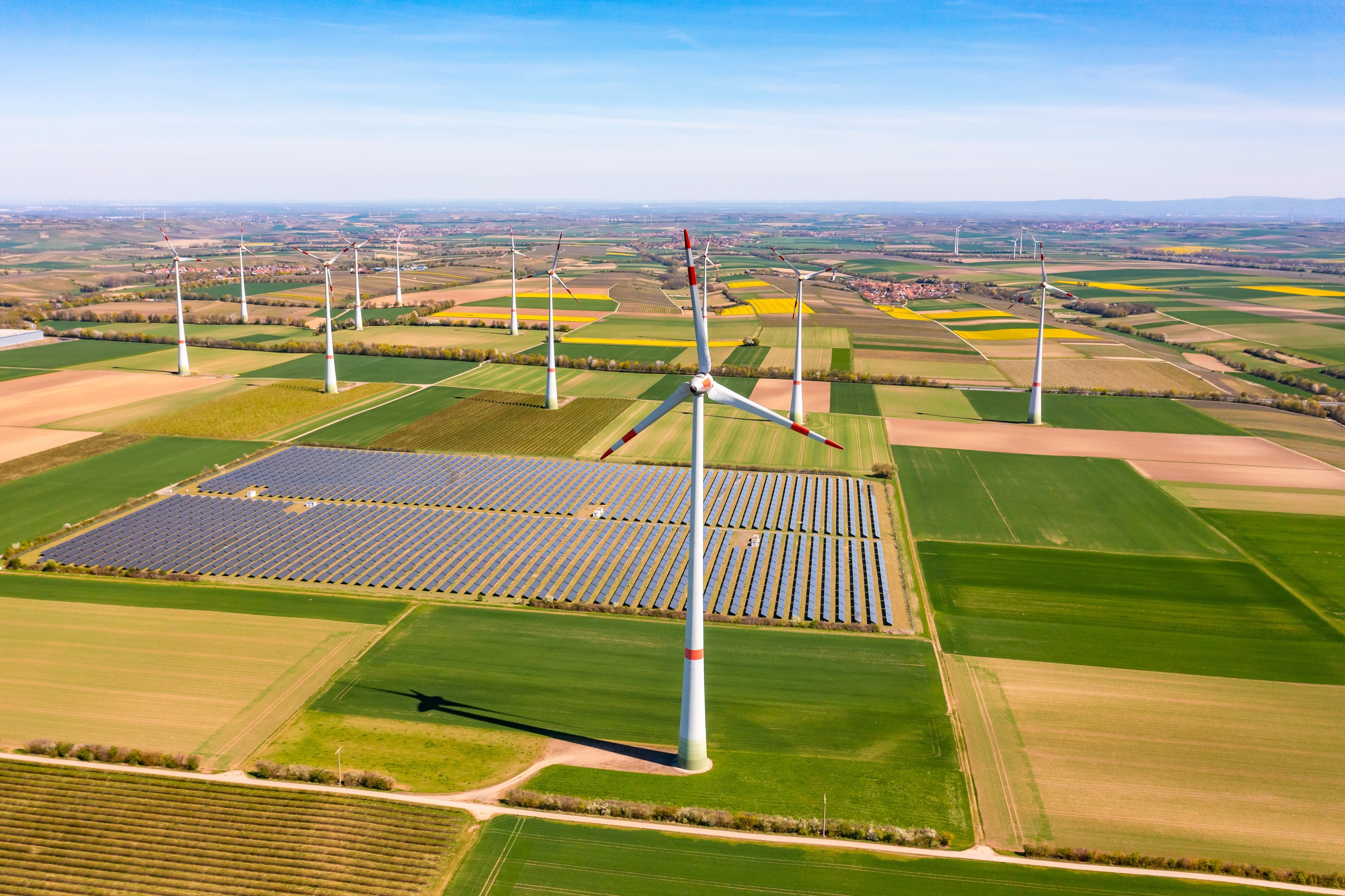 farmland with renewable energy installed